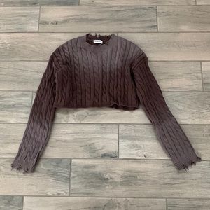 Rumored ombré brown sweater